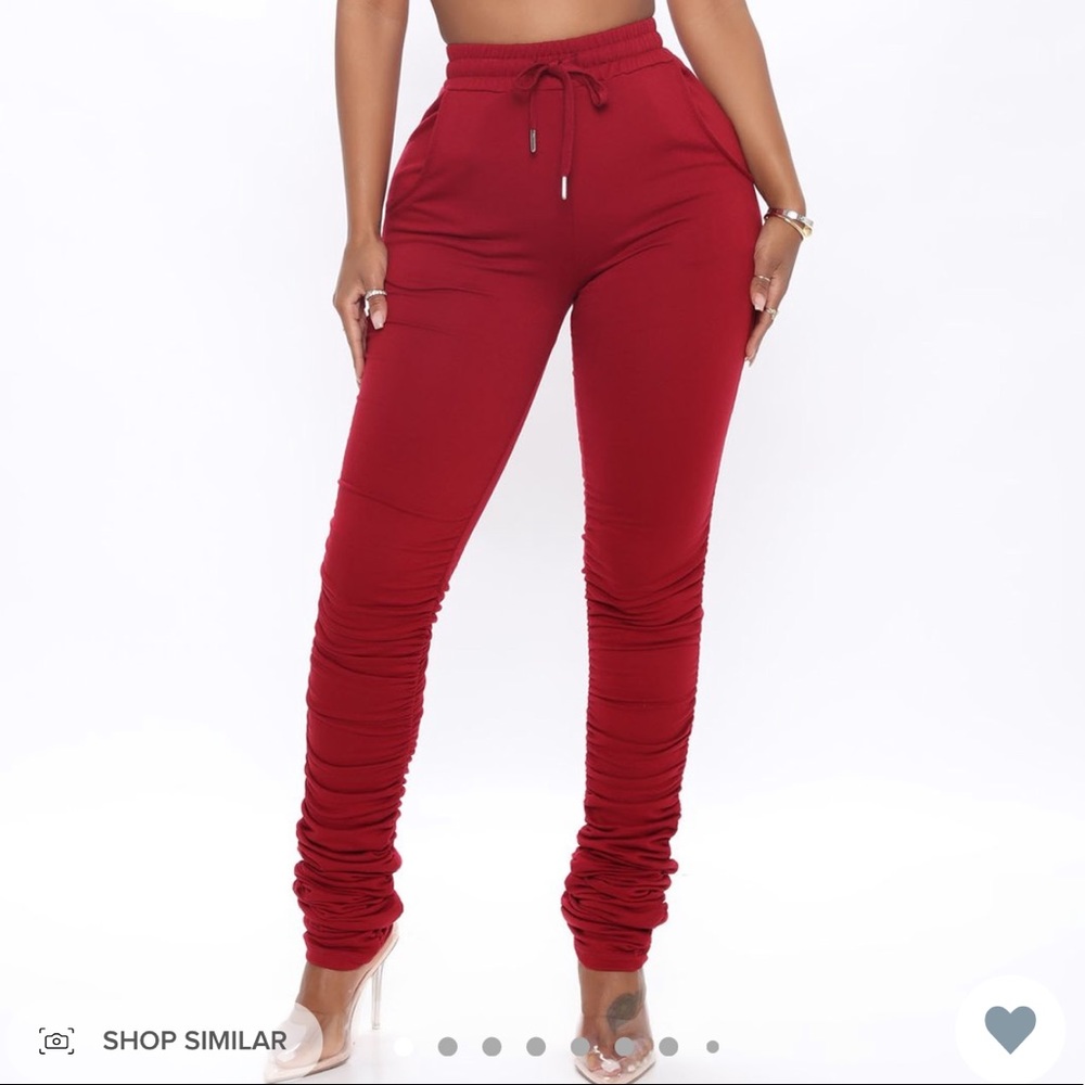 GREY stacked sweatpants